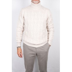 PULL COL ROULE TORSADE EN...