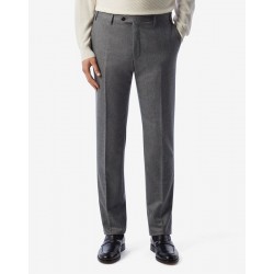 PANTALON EN LAINE UNI